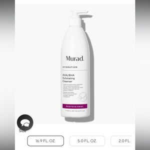 💜 New Murad AHA/BHA Exfoliating Cleanser pro size
